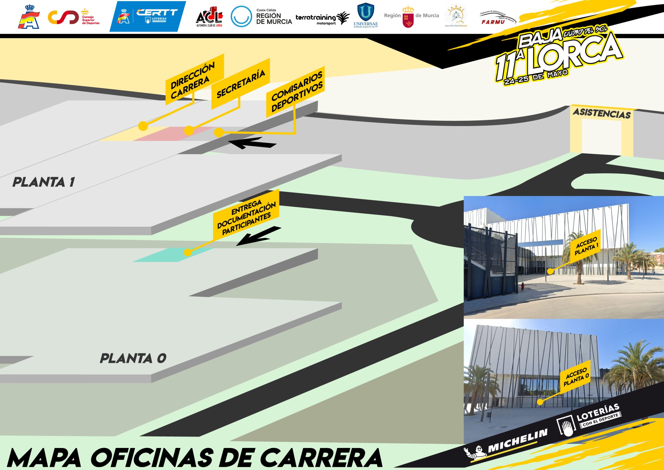 Mapa Oficinas de Carrera Baja Lorca 2024.