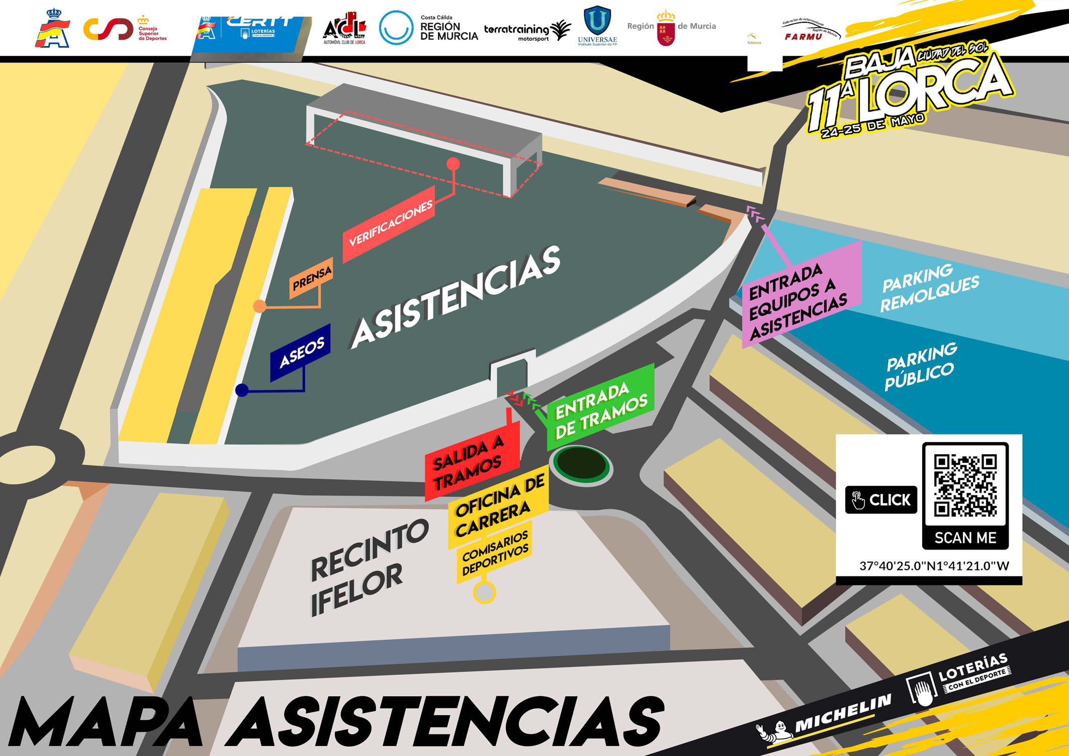 Mapa Parque de Trabajo Baja Lorca 2024.